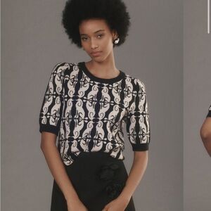 Anthropologie Maeve Harmon Jacquard Sweater